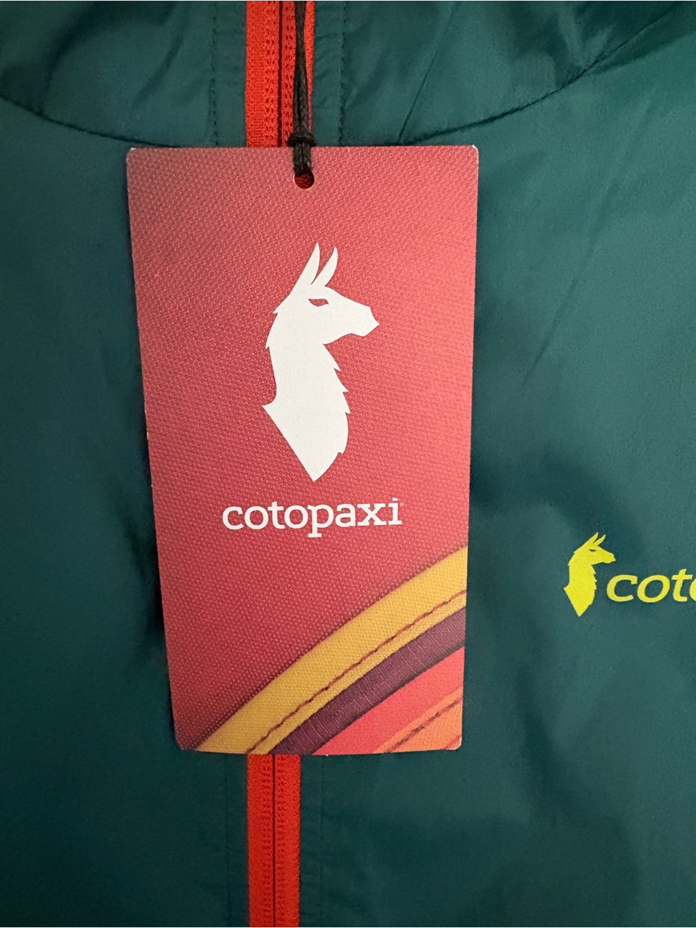 Cotopaxi Teca Cálido Hooded Jacket in Teal with Red Zipper - Picture 3 of 5